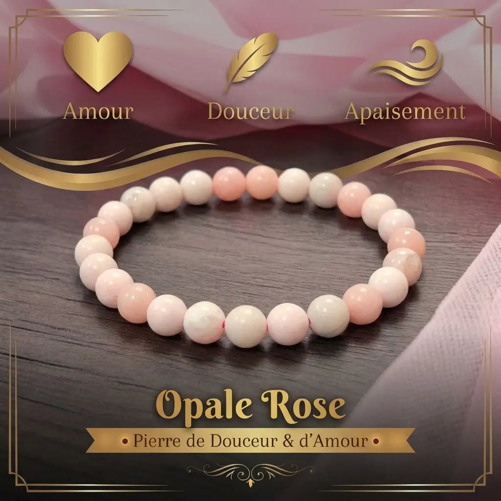 Bracelet en Opale Rose La Boutique du Dragon