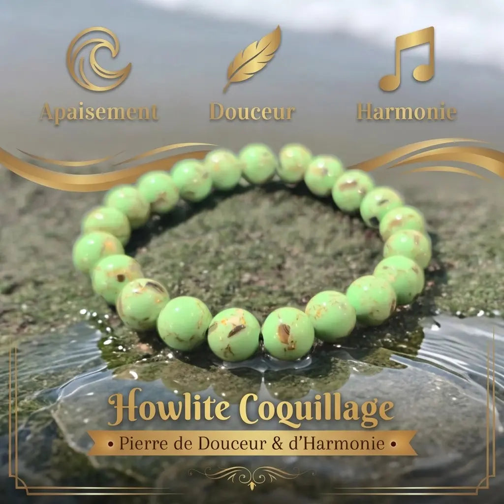Bracelet en Howlite La Boutique du Dragon