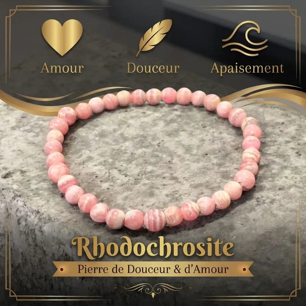 Bracelet en Rhodochrosite La Boutique du Dragon