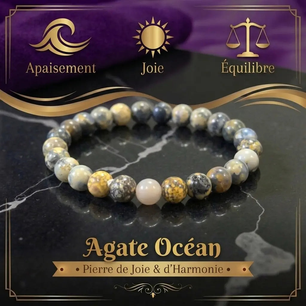 Bracelet Agate Océan La Boutique du Dragon