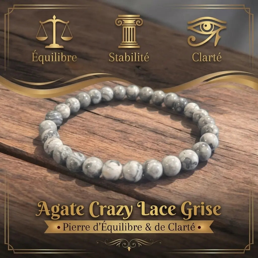 Bracelet Agate Crazy Lace La Boutique du Dragon