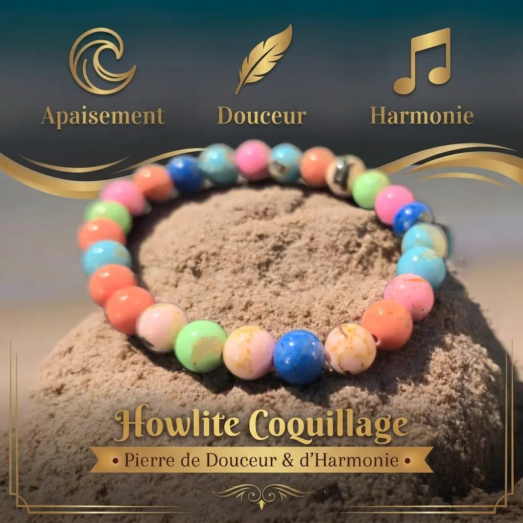 Bracelet en Howlite La Boutique du Dragon