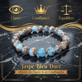 Bracelet en Jaspe Bleu Doré La Boutique du Dragon
