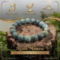 Bracelet Agate Mousse La Boutique du Dragon