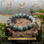 Bracelet Agate Mousse La Boutique du Dragon