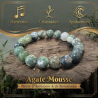 Bracelet Agate Mousse La Boutique du Dragon