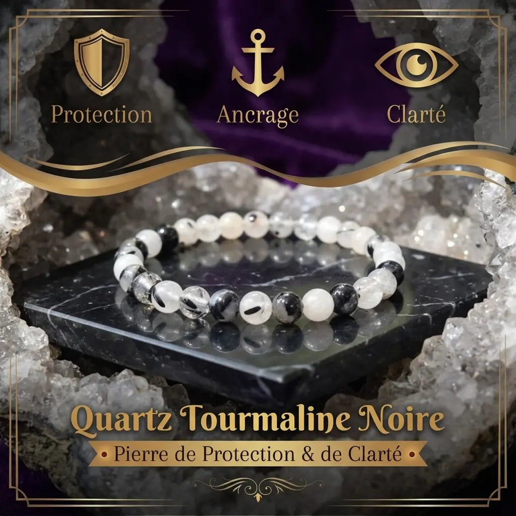 Bracelet en Quartz Tourmaline La Boutique du Dragon