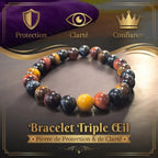 Bracelet Triple Œil – Tigre, Faucon & Taureau La Boutique du Dragon