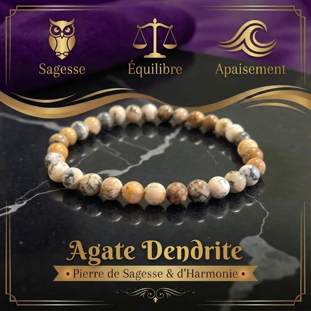 Bracelet Agate Dendrite La Boutique du Dragon