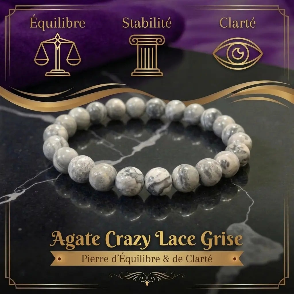 Bracelet Agate Crazy Lace La Boutique du Dragon
