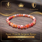 Bracelet Agate Peau de Serpent La Boutique du Dragon