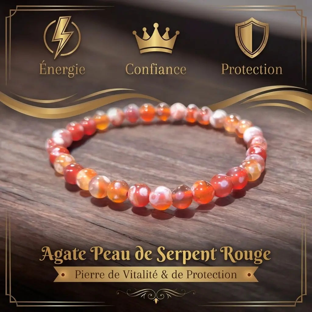 Bracelet Agate Peau de Serpent La Boutique du Dragon