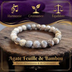 Bracelet Agate Feuille de Bambou La Boutique du Dragon