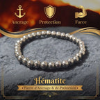 Bracelet en Hématite La Boutique du Dragon