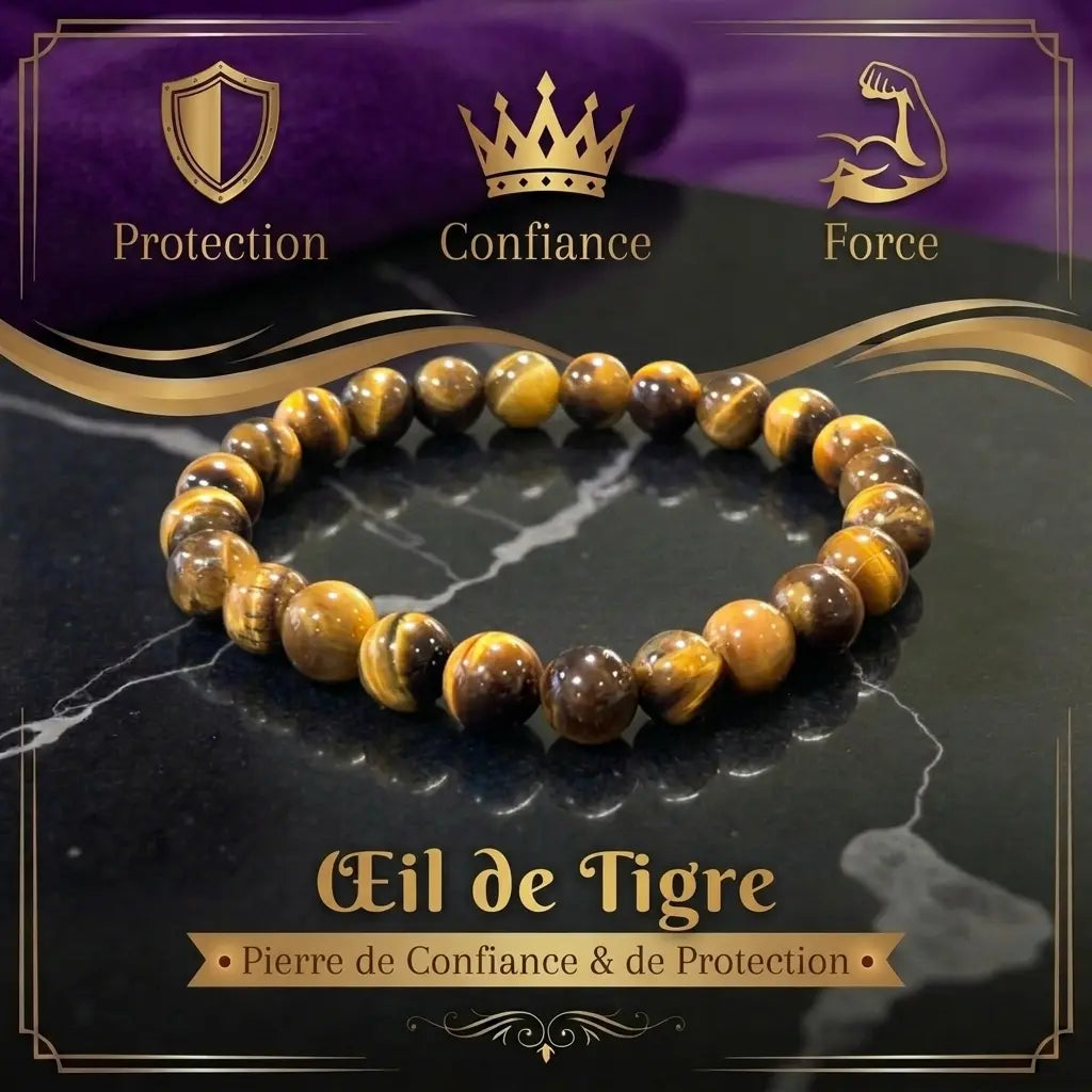 Bracelet en Œil de Tigre La Boutique du Dragon