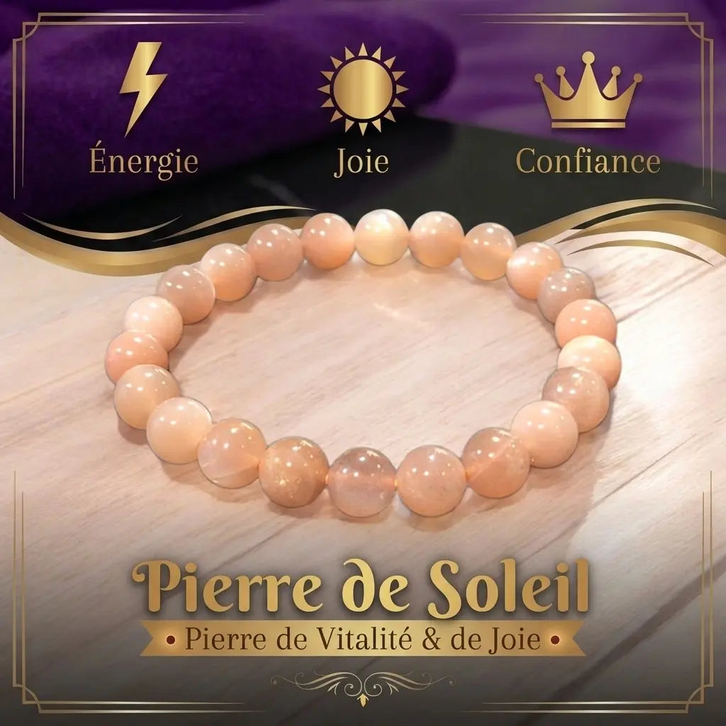 Bracelet en Pierre de Soleil La Boutique du Dragon