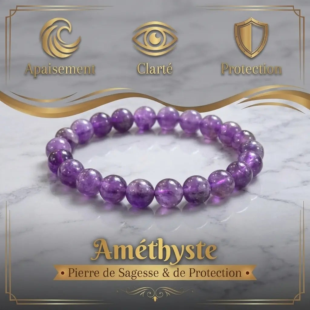 Bracelet Améthyste du Brésil La Boutique du Dragon