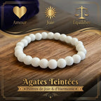 Bracelet Agate Naturelle et Teintées La Boutique du Dragon
