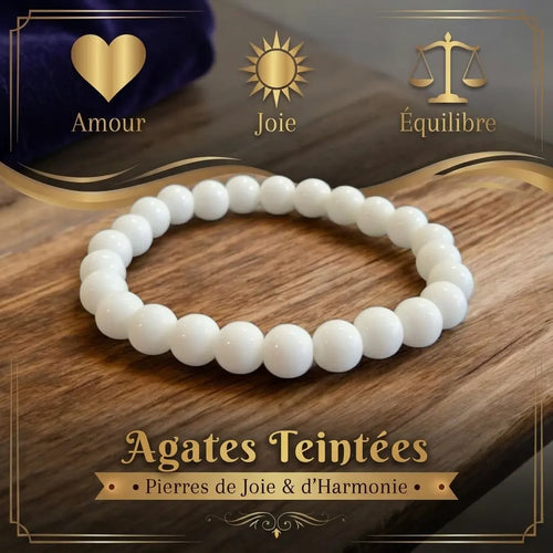 Bracelet Agate Naturelle et Teintées La Boutique du Dragon