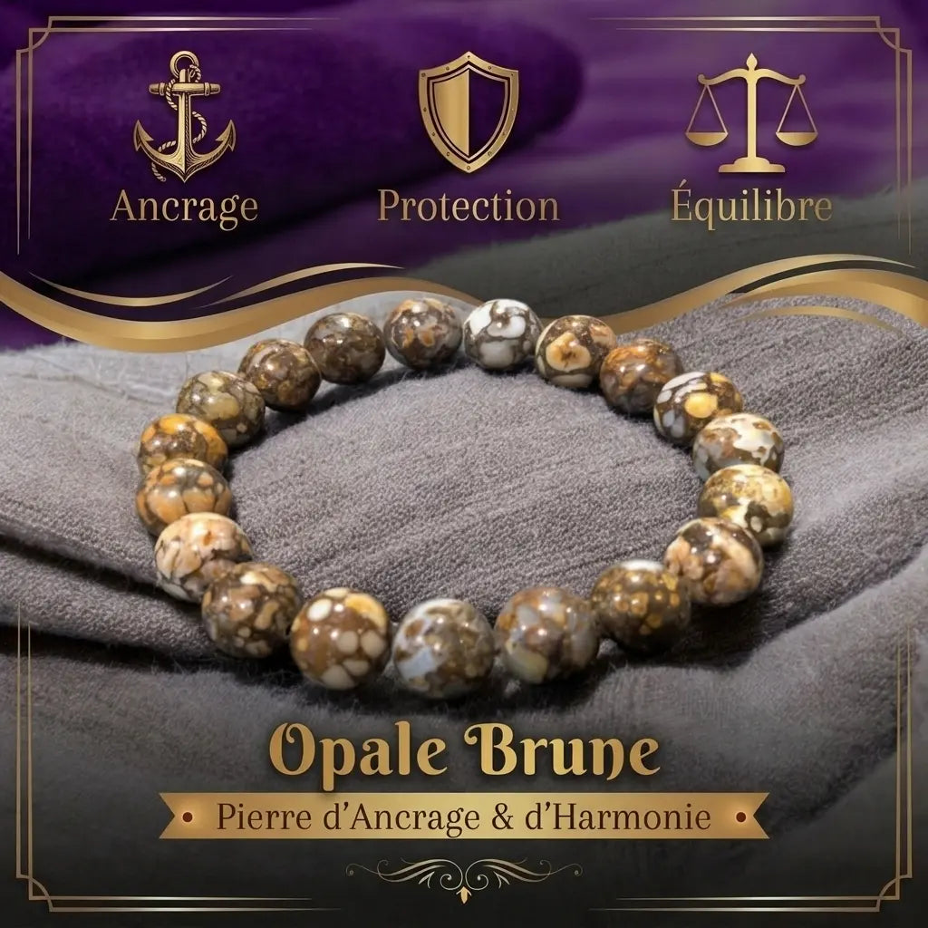 Bracelet en Opale Brune La Boutique du Dragon