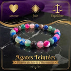 Bracelet Agate Naturelle et Teintées La Boutique du Dragon