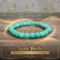 Bracelet Agate Herbe La Boutique du Dragon