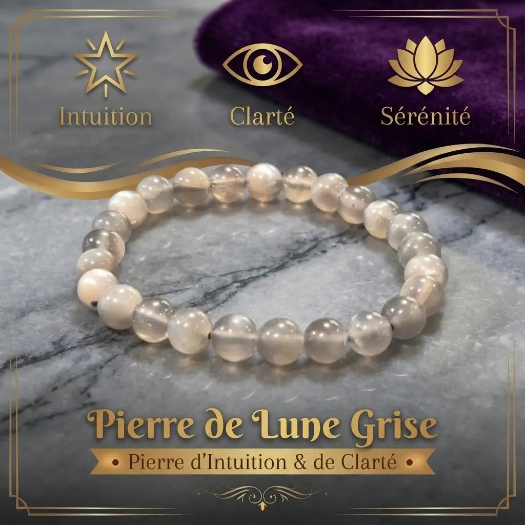 Bracelet en Pierre de Lune La Boutique du Dragon