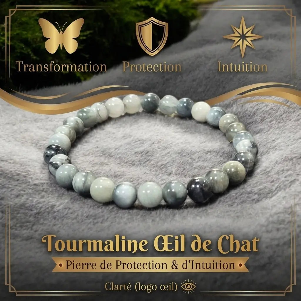 Bracelet en Tourmaline Noire La Boutique du Dragon