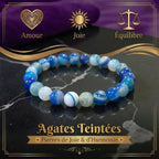 Bracelet Agate Naturelle et Teintées La Boutique du Dragon