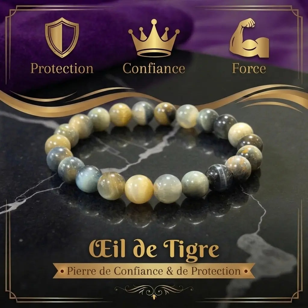Bracelet en Œil de Tigre La Boutique du Dragon