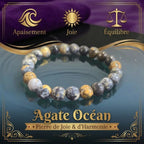 Bracelet Agate Océan La Boutique du Dragon