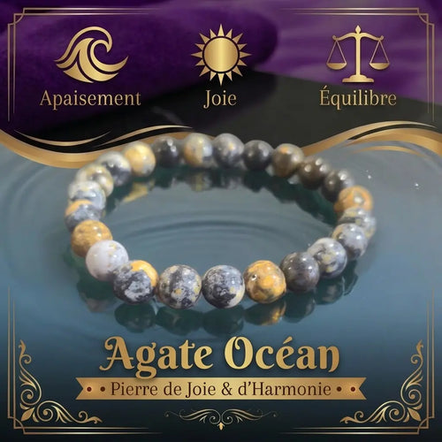 Bracelet Agate Océan La Boutique du Dragon