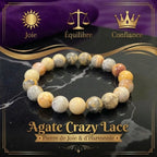 Bracelet Agate Crazy Lace La Boutique du Dragon