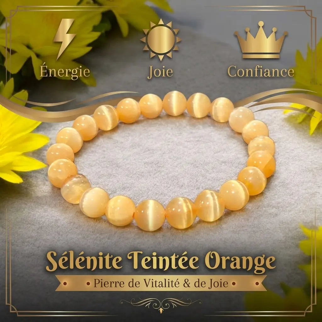 Bracelet en Sélénite naturelle et teintée La Boutique du Dragon