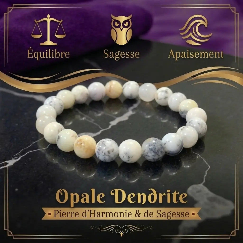 Bracelet en Opale Dendrite La Boutique du Dragon