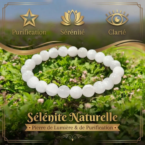 Bracelet en Sélénite naturelle et teintée La Boutique du Dragon