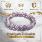 Bracelet en Améthystes Foncées La Boutique du Dragon