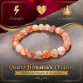 Bracelet en Quartz Hématoïde (Fraise) La Boutique du Dragon