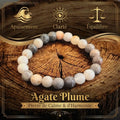 Bracelet Agate Plume La Boutique du Dragon