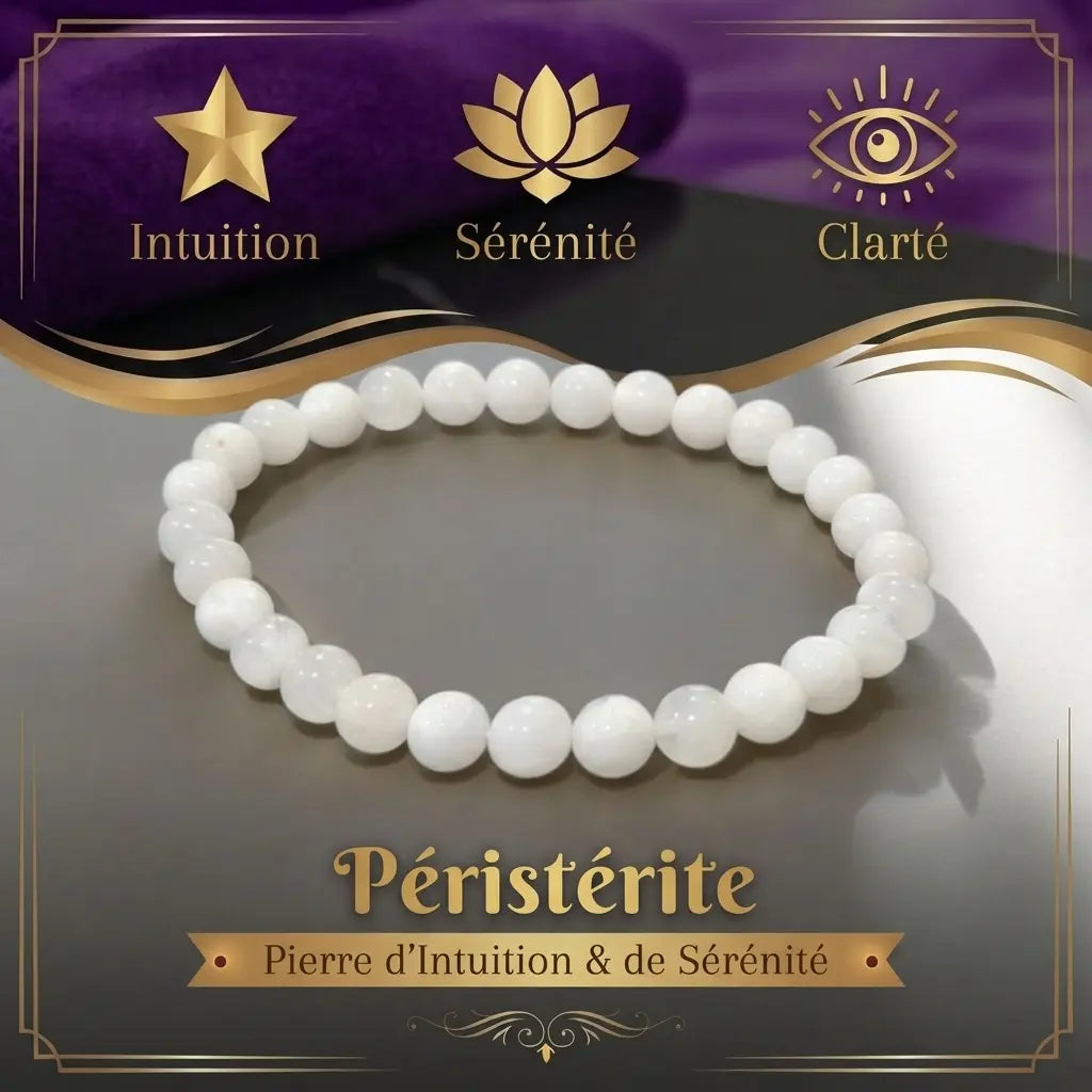 Bracelet en Péristérite Blanche La Boutique du Dragon