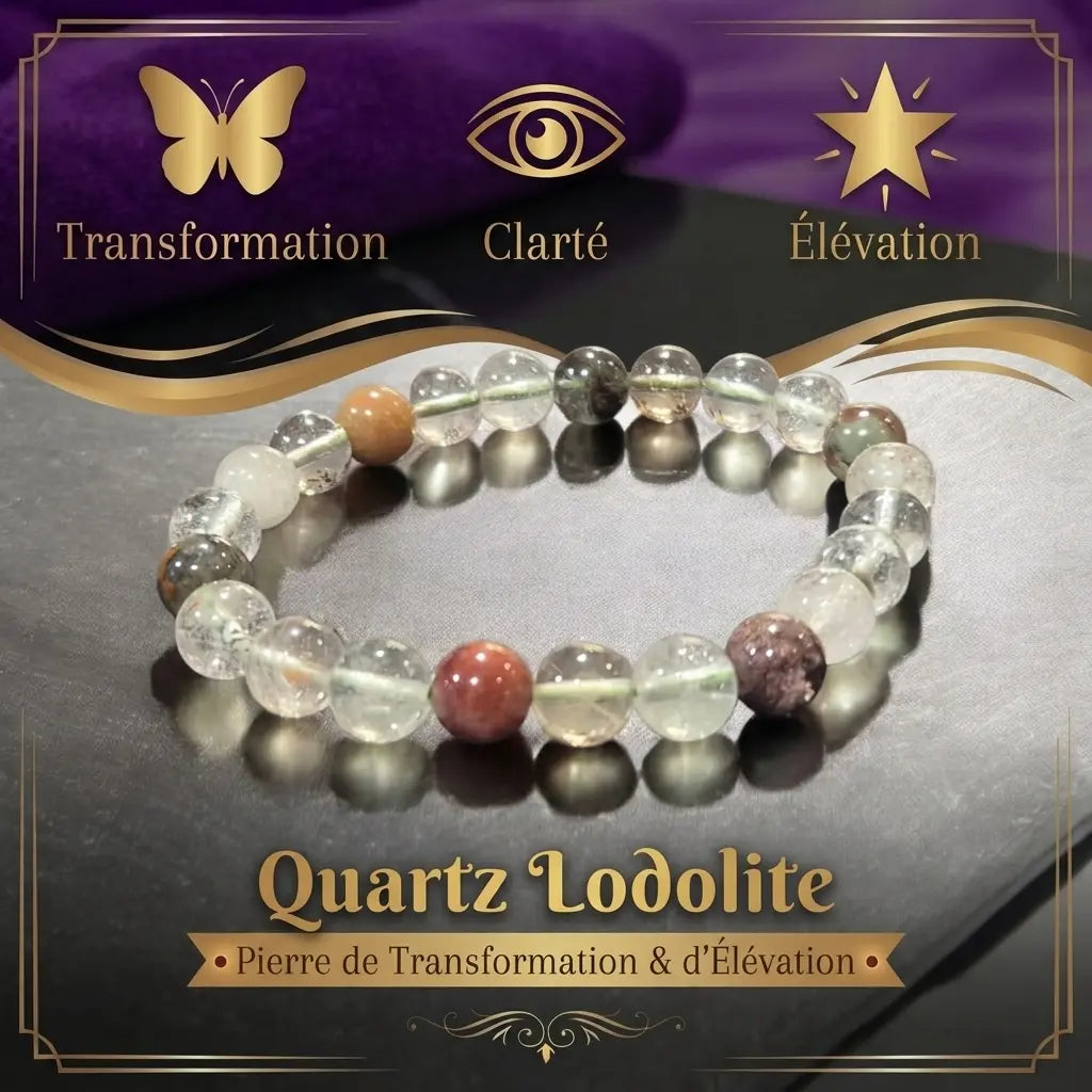 Bracelet en Quartz Lodolite La Boutique du Dragon