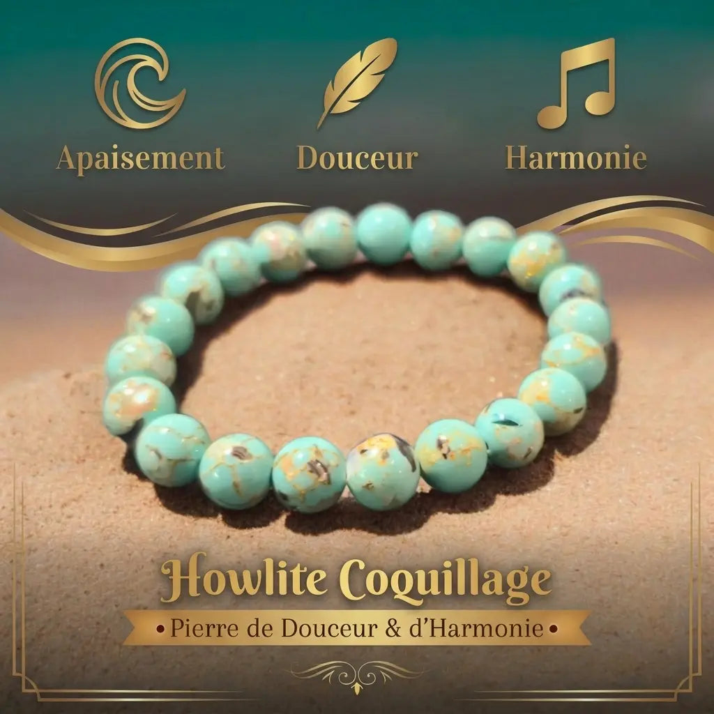 Bracelet en Howlite La Boutique du Dragon