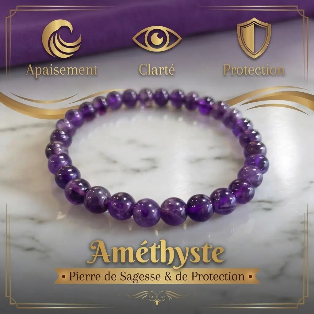 Bracelet Améthyste du Brésil La Boutique du Dragon