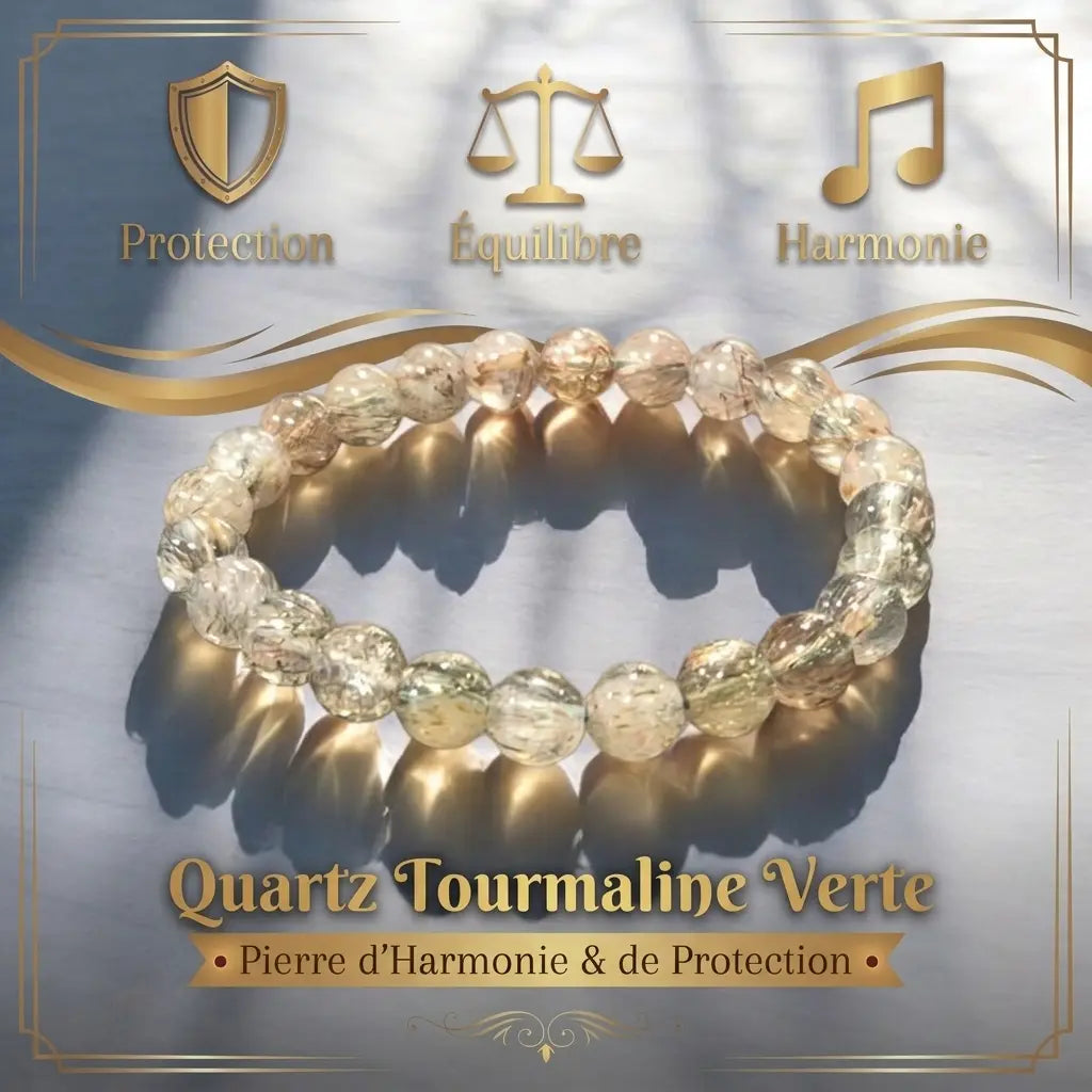 Bracelet en Quartz Tourmaline La Boutique du Dragon