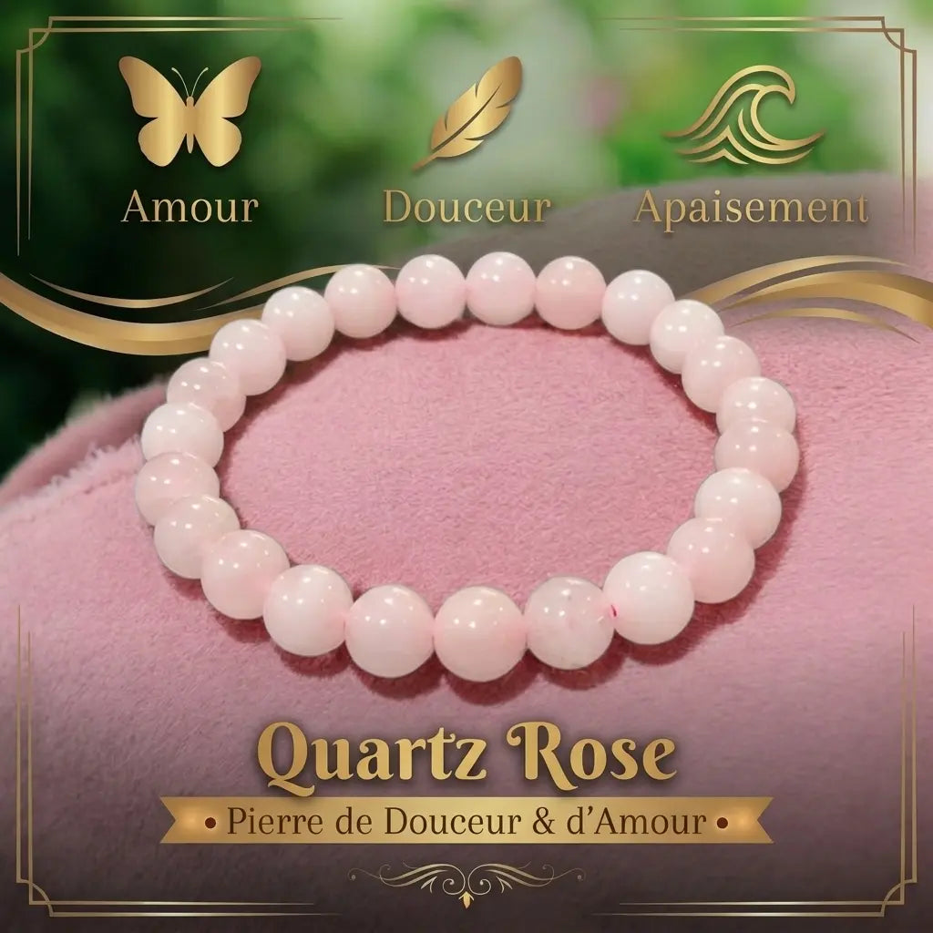 Bracelet en Quartz Rose La Boutique du Dragon