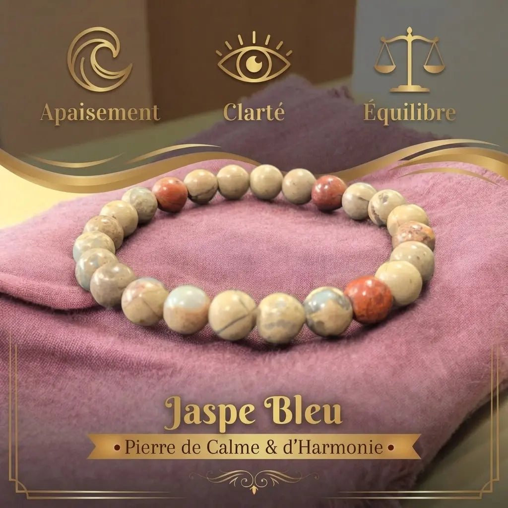 Bracelet en Jaspe Bleu La Boutique du Dragon