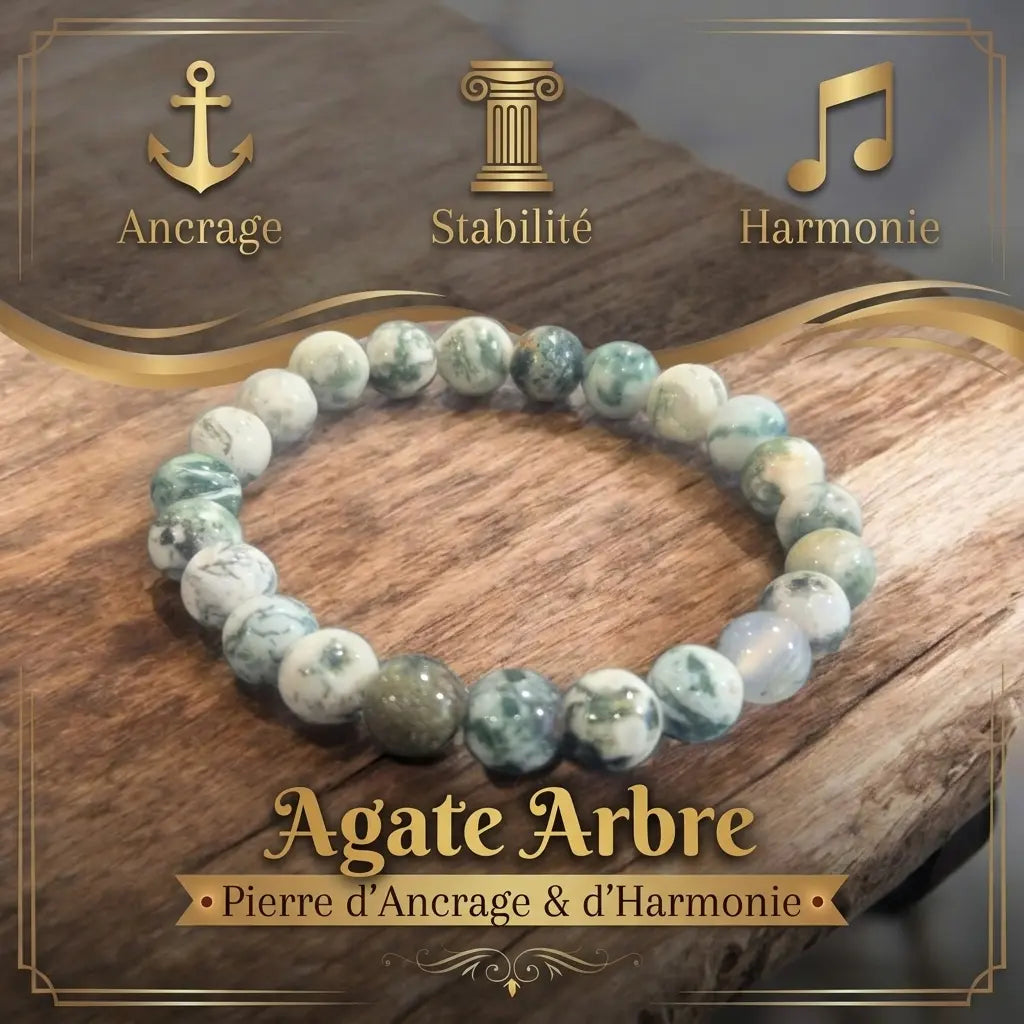 Bracelet Agate Arbre La Boutique du Dragon