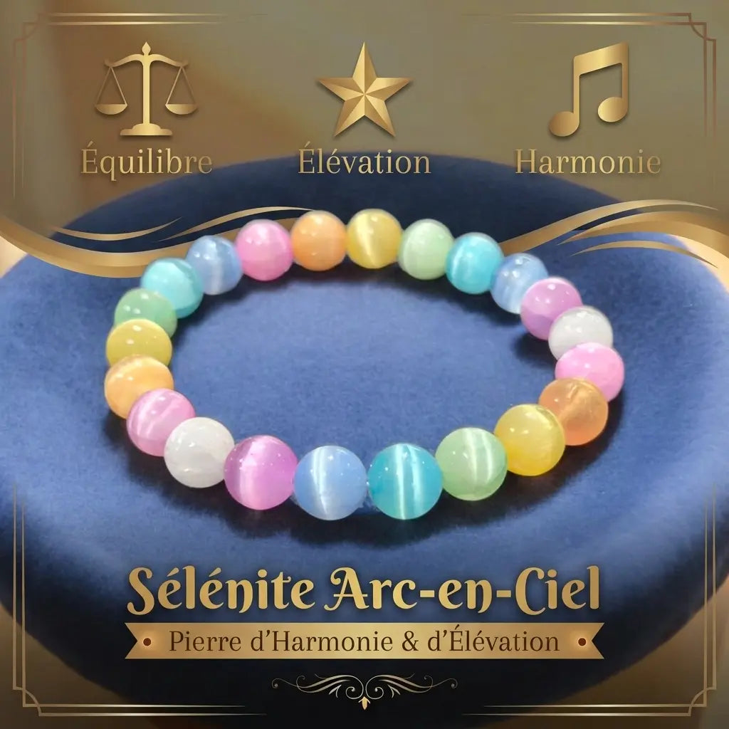 Bracelet en Sélénite naturelle et teintée La Boutique du Dragon