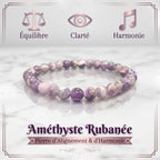 Bracelet Améthyste Rubanée La Boutique du Dragon