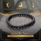 Bracelet en Spinelle Noire La Boutique du Dragon
